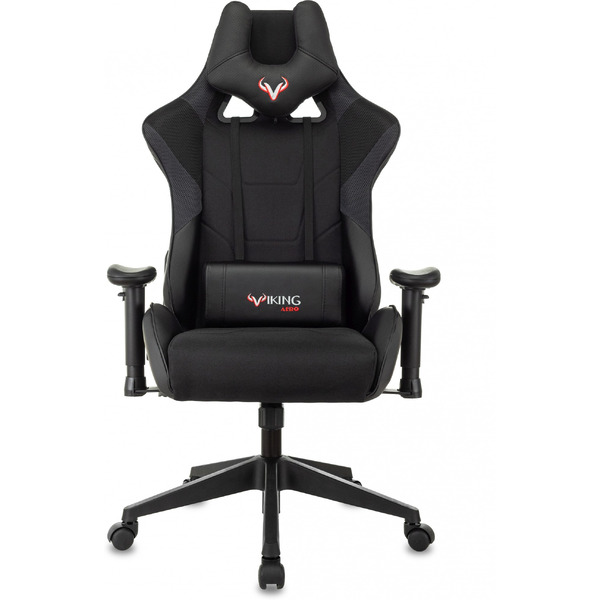 Кресло игровое Бюрократ Zombie VIKING 4 AERO Edition ткань/экокожа, черный