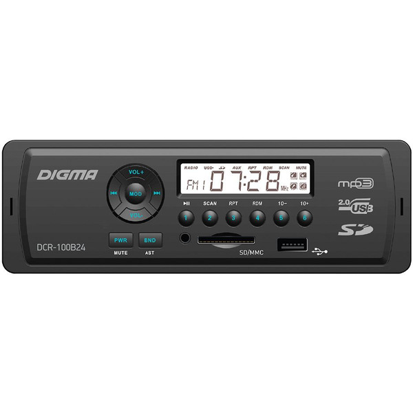 USB-магнитола Digma DCR-100B24
