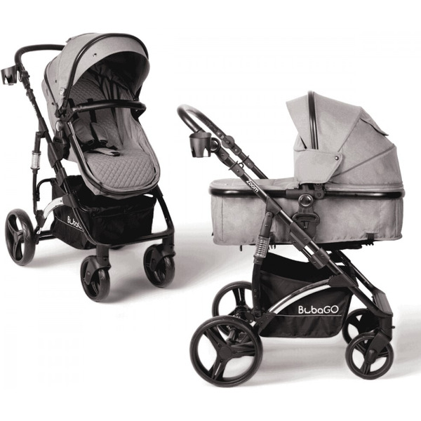 Детская универсальная коляска Bubago Zoom 2 в 1 BG 135-B-2 (темно-серый)