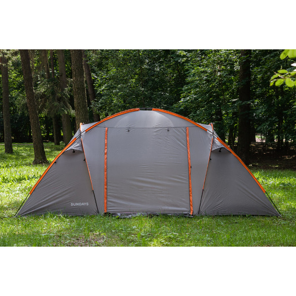 Палатка Sundays ZC-TT020-4P (2+2) (темно-серый/желтый)