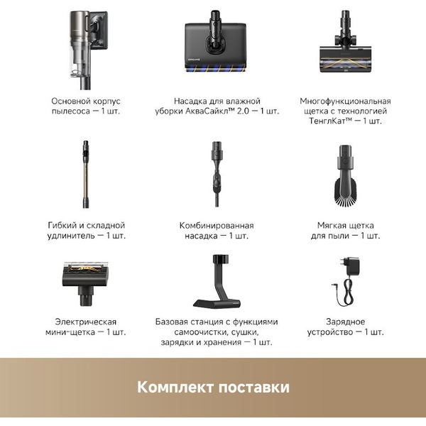 Беспроводной пылесос Dreame Z40 AquaCycle Pro VRV63F