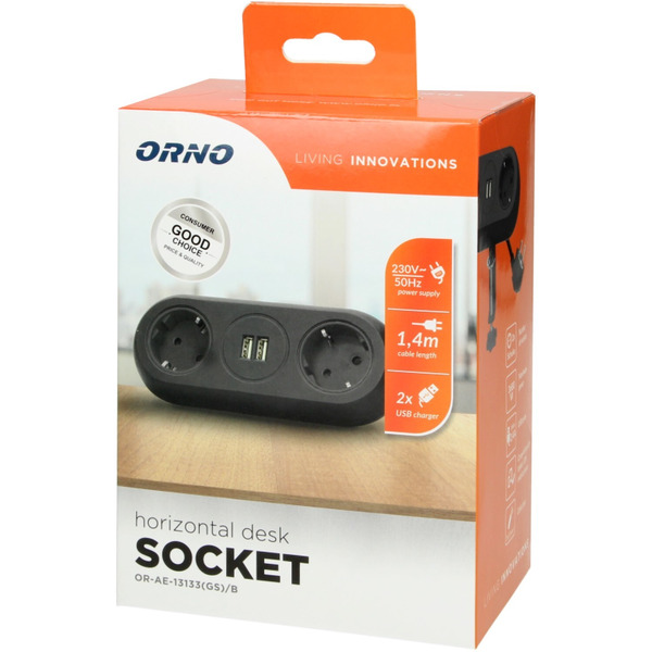 Блок розеточный Orno OR-AE-13133-B 1,4 м