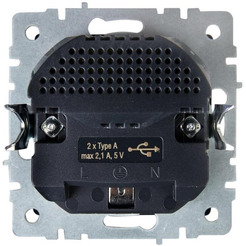 Розетка IEK Brite BR-R14-16-U21-D21-K37