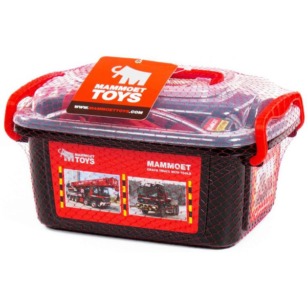 Автомобиль-эвакуатор Полесье 57136 214-01 MAMMOEТ + конструкторский набор (36 элементов)
