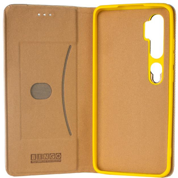Чехол-книга Bingo New Shell для XIAOMI Mi Note 10 Золотистый
