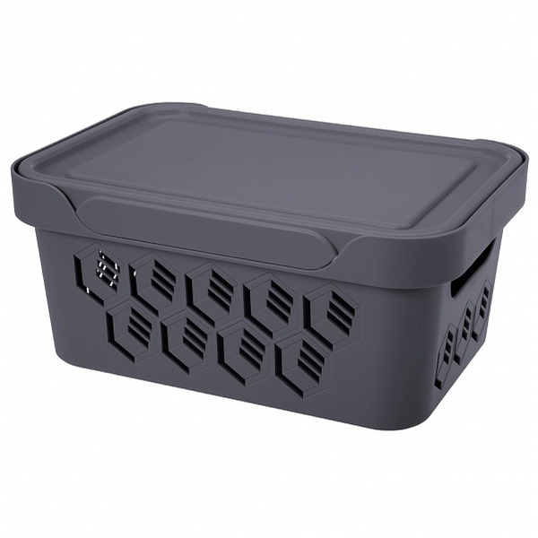 Ящик для хранения Бытпласт Econova Deluxe 4.6 л 433205511 (серый)