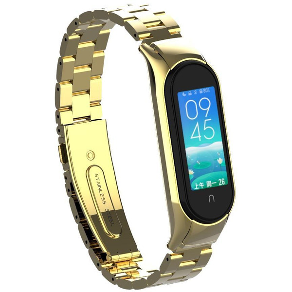 Ремешок Bingo Stainless для Xiaomi Mi Band 5 Золотистый