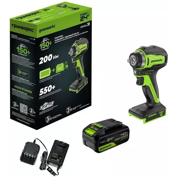 Гайковерт Greenworks G24IW200 3803607CUB