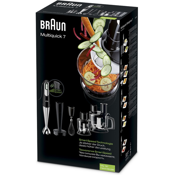 Блендер погружной BRAUN MQ787 (черный)