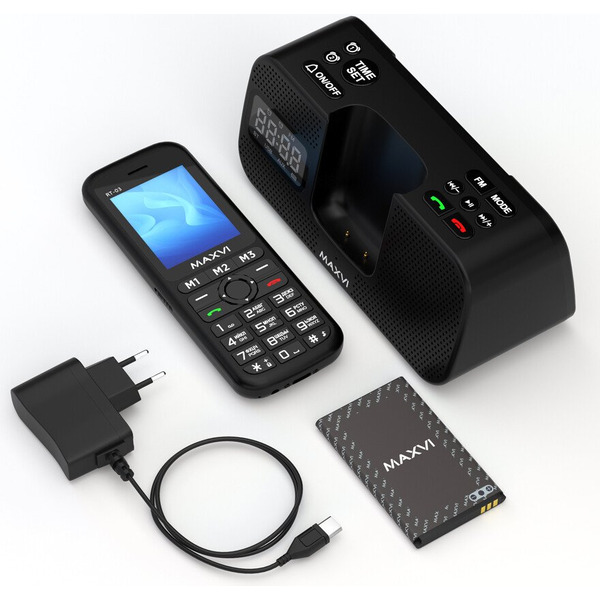 Кнопочный телефон Maxvi RT-03 (черный)