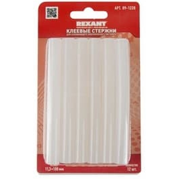 Клеевые стержни Rexant 09-1220 (12 шт, прозрачный)