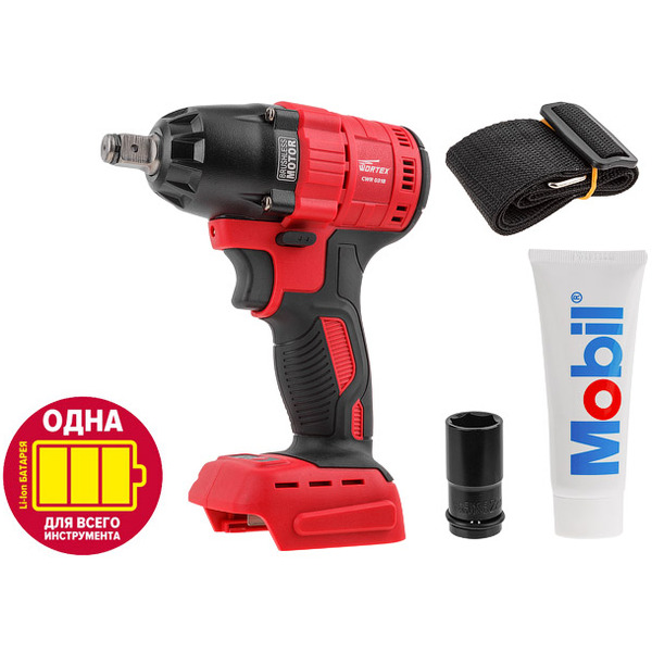 Аккумуляторный ударный гайковерт WORTEX CWR 0318 (CWR031800029) без АКБ и ЗУ