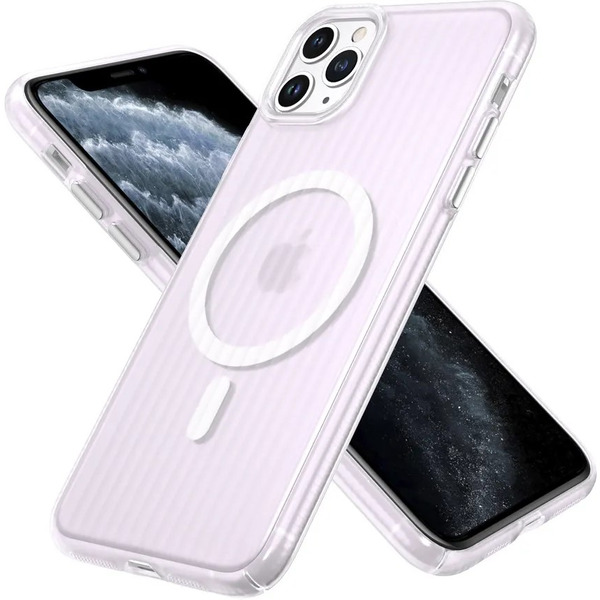 Задняя накладка CASE Translucent Strip Apple iPhone 11 Pro Max (белый)