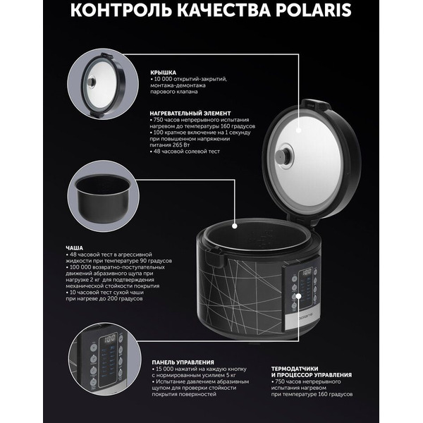 Мультиварка Polaris PMC 5020 Wi-Fi IQ Home (черный)