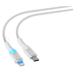 Кабель Atomic Ledit Usb-C-Lightning PD 27W LED 30.373 (1.2м, белый)
