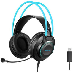 Наушники A4Tech Fstyler FH200U (черный/голубой)