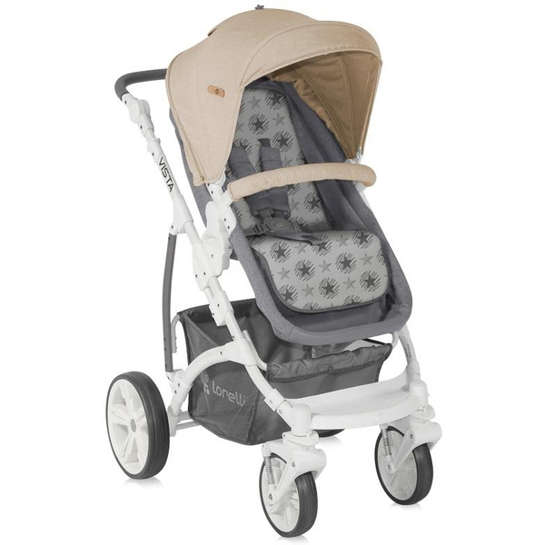 Детская коляска Lorelli Vista 2017 Grey&Beige Cities (10020971747)