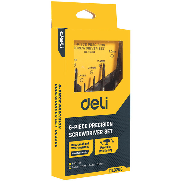 Набор прецизионных отверток Deli EDL3206