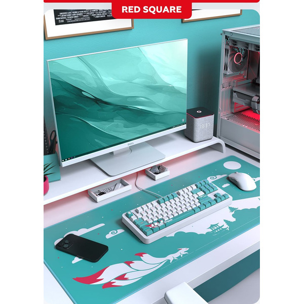 Клавиатура Red Square Alumix TKL Classic Kitsune RSQ-20052 (белый, g3ms Aquamarine)