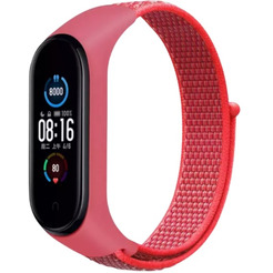 Ремешок Bingo Nylon для Xiaomi Mi Band 5/6/7 Малиновый