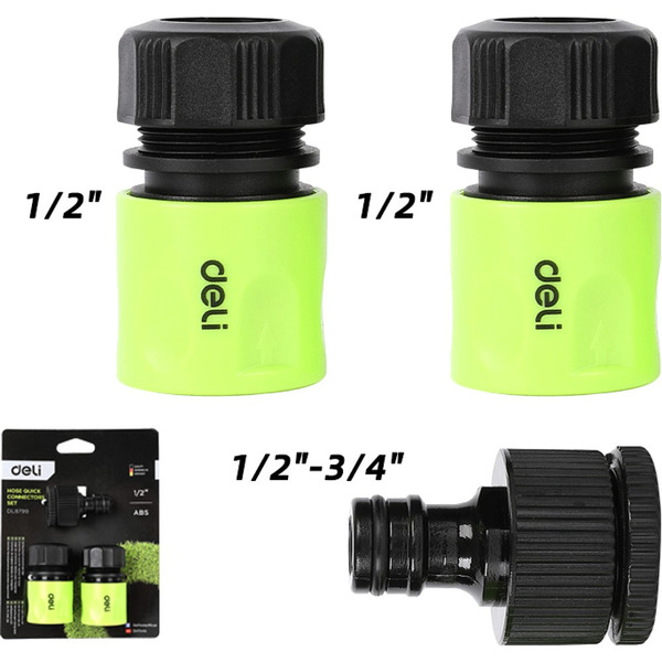 Набор быстрых соединителей для шланга Deli EDL8799
