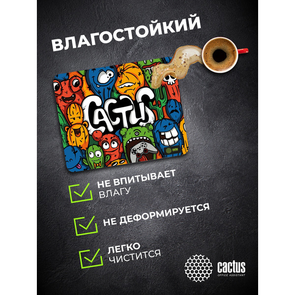 Коврик для мыши CACTUS Colorful Cacti CS-MPC-D03M