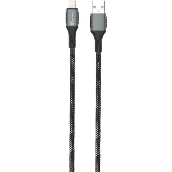 Кабель ATOMIC URBAN USB-A - LIGHTNING 3A, 1.2 м, черно-серый | 30.395