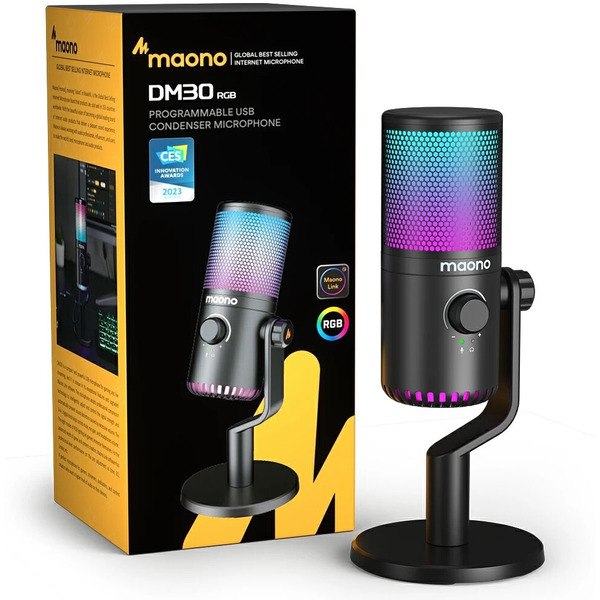 Микрофон Maono DM30 RGB (черный)