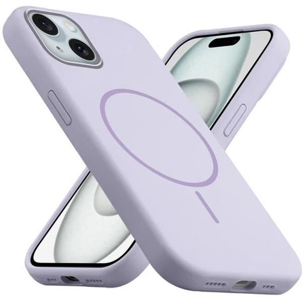 Бампер Bingo Silicone Magnetic для APPLE iPhone 15 Лиловый