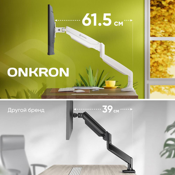 Кронштейн для монитора Onkron G100 (белый)