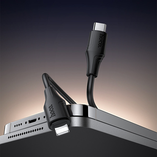 Зарядный кабель Hoco X124 Bien PD27W Lightning (черный)