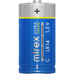 Батарея щелочная Mirex LR14 / C 1,5V  2 шт (2/12/96), shrink 23702-LR14-S2