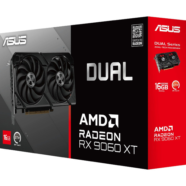 Видеокарта ASUS Dual Radeon RX 9060 XT 16GB GDDR6 DUAL-RX9060XT-16G