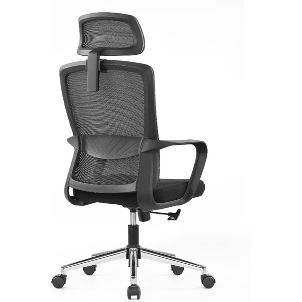 Кресло компьютерное SitZone U-060A сетка/ткань,черный,крестов.хром