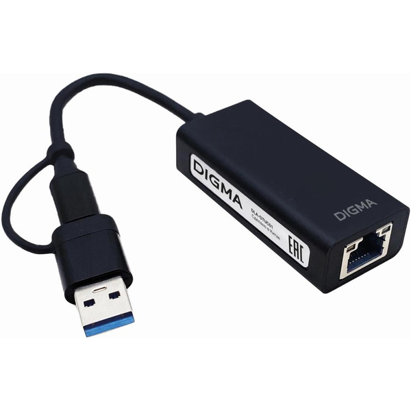 Сетевой адаптер 2.5G Ethernet Digma DLA-GTUC01