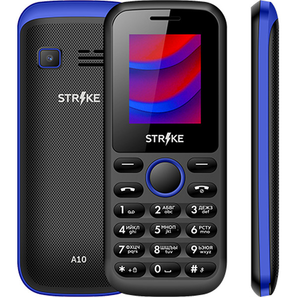 Телефон GSM STRIKE A10 (черный/синий)