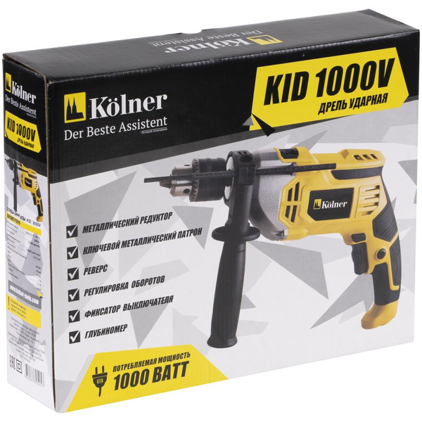 Дрель электрическая Kolner KID 1000V (8030100306) кн1000вид