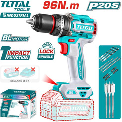 Ударная дрель-шуруповерт Total TIDLI209681 (без АКБ)