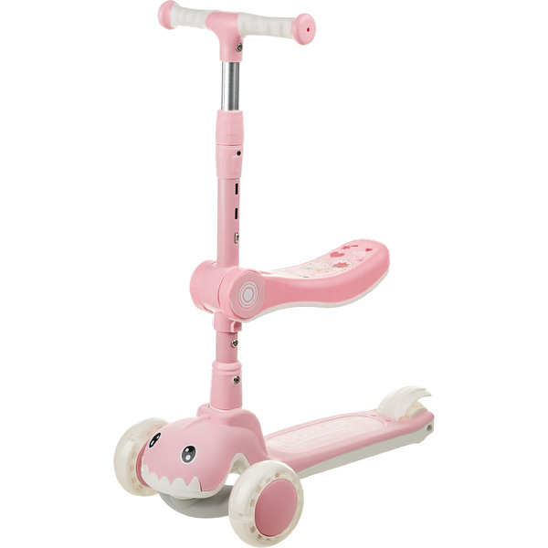 Самокат детский Ricos T-Rex JSCML603B (белый/розовый)