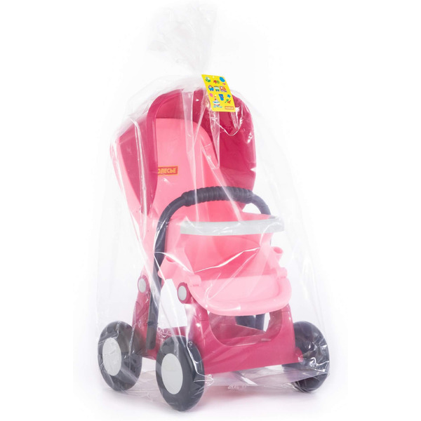 Коляска для кукол прогулочная Полесье  Alisa" 4-х колёсная 95220 (розовая)