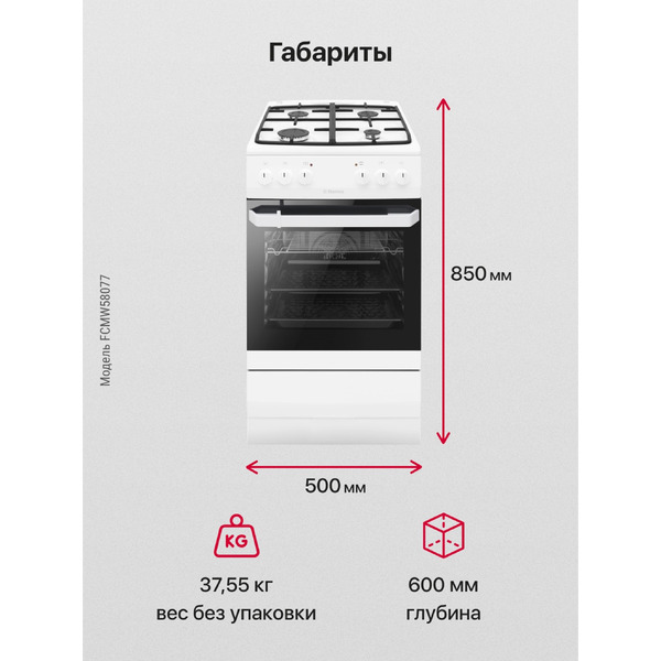 Кухонная плита Hansa FCMW58077