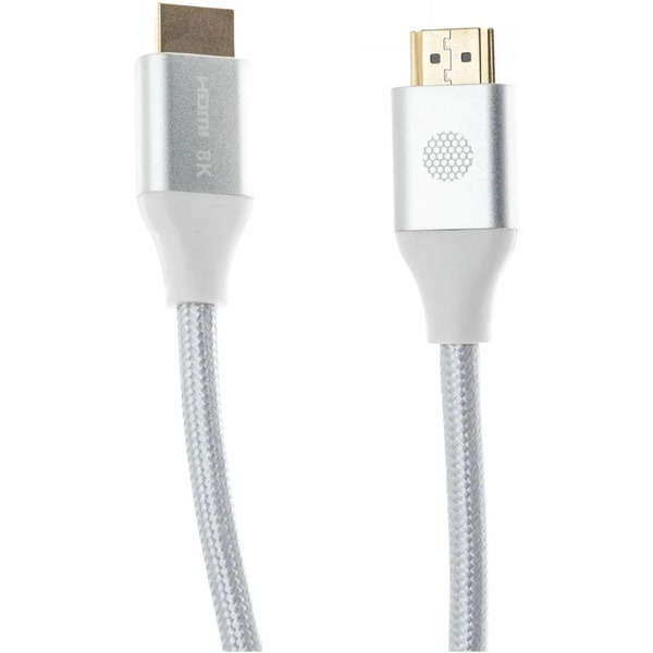 Кабель Cactus CS-HDMI.2.1-1.8 (ver 2.1, 1.8 м, серебристый)