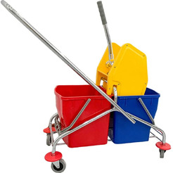 Тележка для уборки двухведерная с отжимом Bradex B-043B