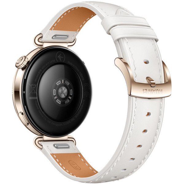 Смарт-часы HUAWEI Watch GT 6 41mm (KSU-B19) золотистый, с белым кожаным ремешком