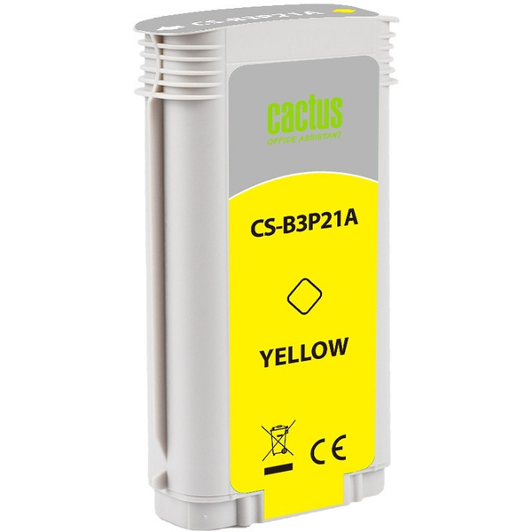 Картридж струйный Cactus CS-B3P21A №727 желтый (130мл) для HP DJ T920/T1500/T2530