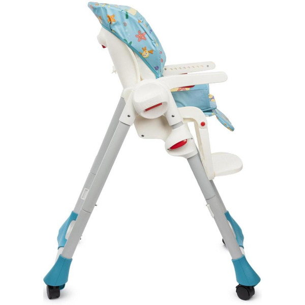 Стульчик для кормления Chicco new POLLY 2 В 1 SEA DREAMS 4 колесика