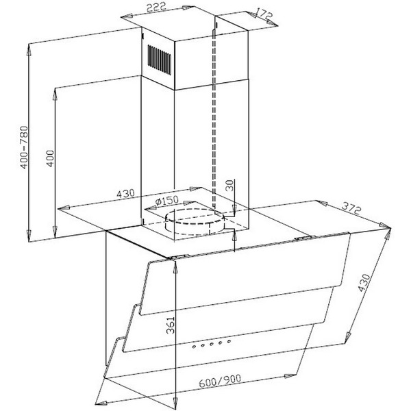 Кухонная вытяжка Maunfeld Manchester Light 60 (черный)