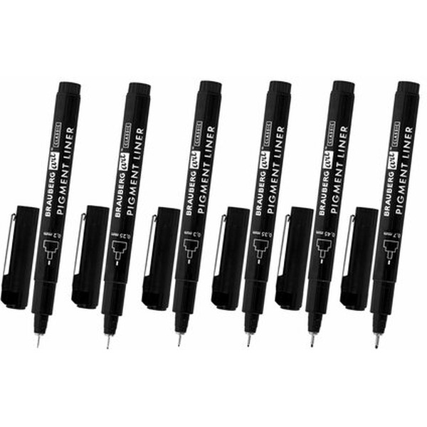 Набор ручек-линеров BRAUBERG ART 143942 (6 шт)