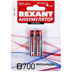 Аккумулятор Rexant AAA 900mAh 2шт 30-1409