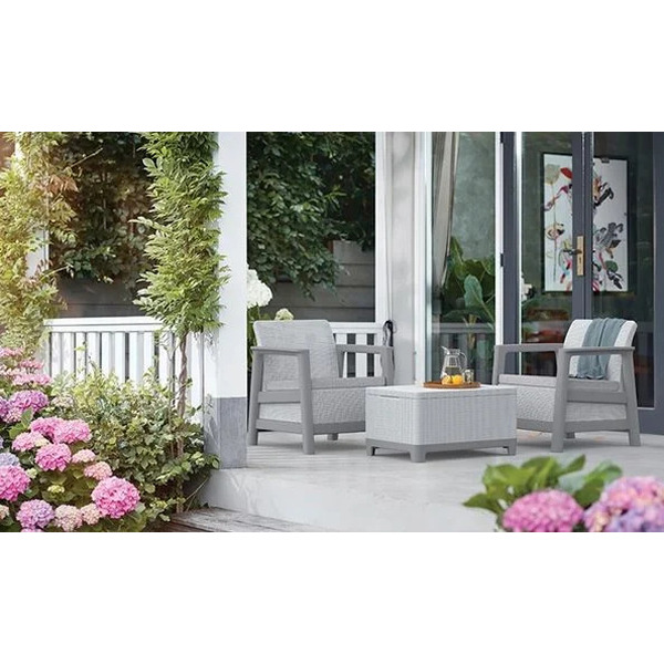 Комплект кресел садовых Keter Scandi Linea chair 2x 264049 (светло-серый)